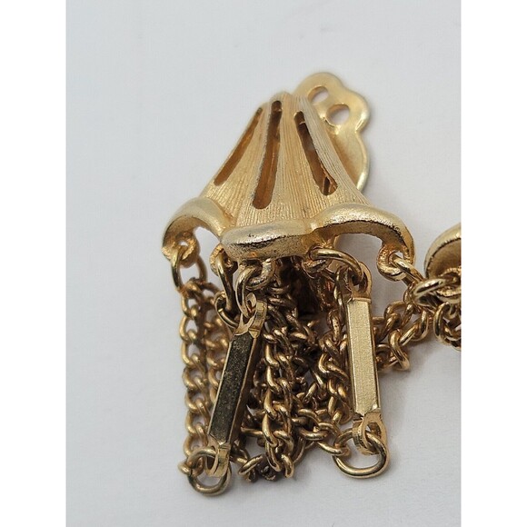 Kramer Clip on Bell with Dangles Earrings Vintage - Picture 4 of 10